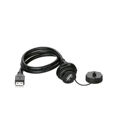 YU Series USB2.0 Female-Male IP67 Waterproof Data Connector 1 Meter Cable