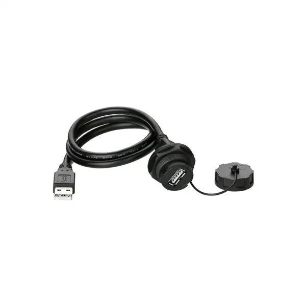 YU Series USB2.0 Female-Male IP67 Waterproof Data Connector 1 Meter Cable