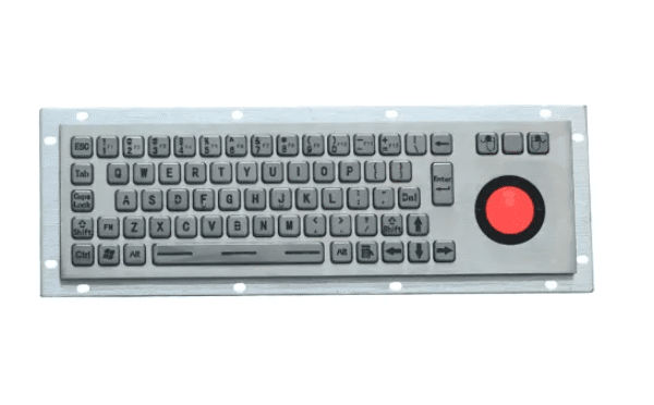 کیبرد فلزی ضد ضربه IP65 با نور پس زمینه به همراه TrackBall