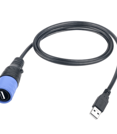 کانکتور USB 3.0 کابل خور صنعتی پلاستیکی ضد آب مدل LP20 به همراه 2 متر کابل